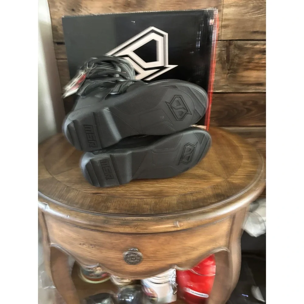 MSR M3X Motocross Boots Black Mens Size 8 Dirt Bike MX Off-Road Riding Gear